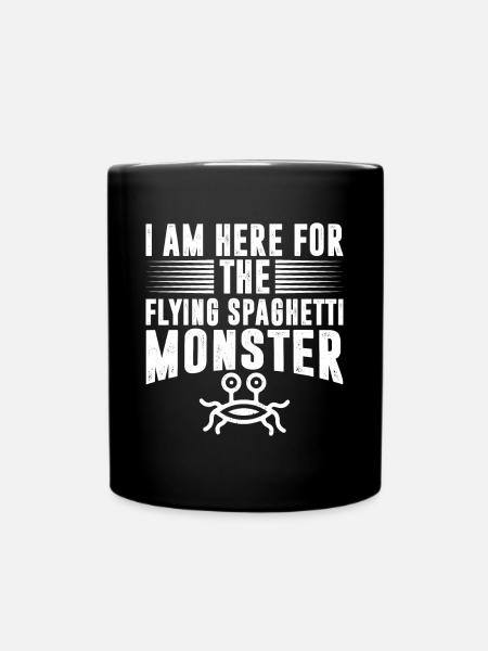Das fliegende Spaghettimonster - Tasse einfarbig - Schwarz