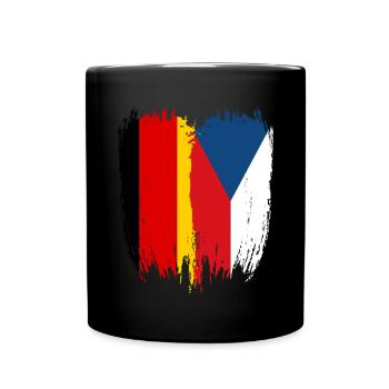 Allemagne Drapeau République tchèque - Mug uni - noir - Devant