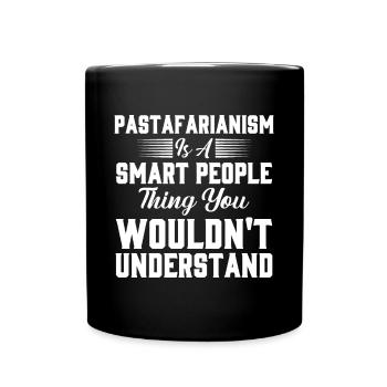 Das fliegende Spaghettimonster - Tasse einfarbig - Schwarz - Vorne