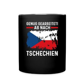 Urlaub Tscheche Tschechien - Tasse einfarbig - Schwarz - Vorne