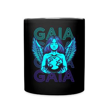 Gaia Greek Goddess Mother Earth Retro - Full Colour Mug - black - Front
