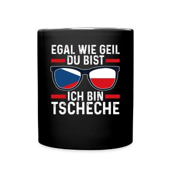 Tscheche Tschechisches Tschechien - Tasse einfarbig - Schwarz - Vorne