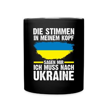 Ukraine Ukrainer Ukrainisches - Tasse einfarbig - Schwarz - Vorne