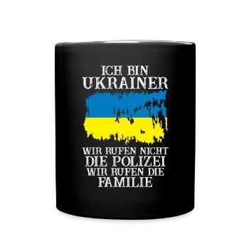 Ukraine Ukrainer Ukrainisches - Tasse einfarbig - Schwarz - Vorne