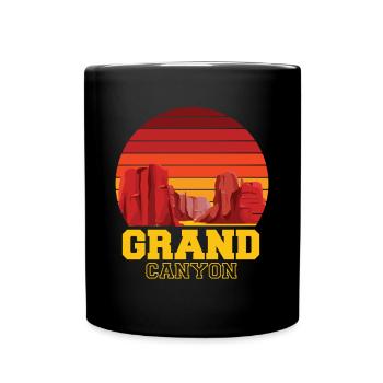 Montagnes du Grand Canyon Colorado Arizona Randonnée - Mug uni - noir - Devant