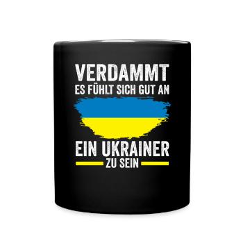 Ukraine Ukrainer Ukrainisches - Tasse einfarbig - Schwarz - Vorne
