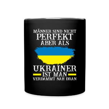 Ukraine Ukrainer Ukrainisches - Tasse einfarbig - Schwarz - Vorne
