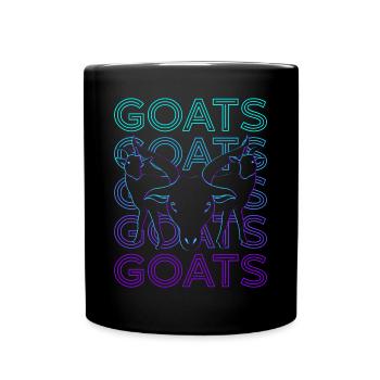 Chèvres Rétro - Mug uni - noir - Devant
