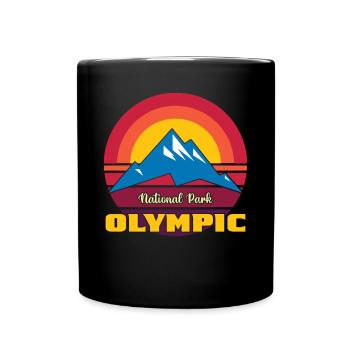 National Park Olymp Gebirge Washington - Tasse einfarbig - Schwarz - Vorne