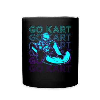 Go Kart Racing Go Kart Racer Rétro - Mug uni - noir - Devant