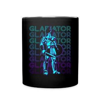 Gladiator Spartan Sparta Retro - Full Colour Mug - black - Front