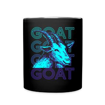 Chèvre Rétro - Mug uni - noir - Devant
