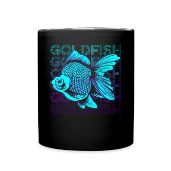 Goldfish Retro - Full Colour Mug - black - Front