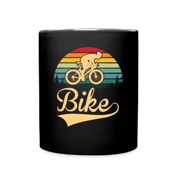 Bike Retro Outdoor Cycling Cycling - Full Colour Mug - black - Front