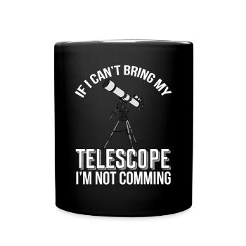Astronomy Galaxy Telescope Stars Space - Full Colour Mug - black - Front
