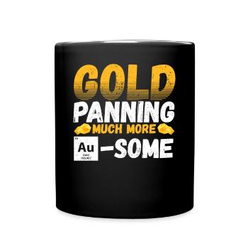 Gold Panning Design for a Gold Digger - Full Colour Mug - black - Front