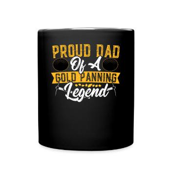 Gold Panning Design for a Gold Digger - Full Colour Mug - black - Front