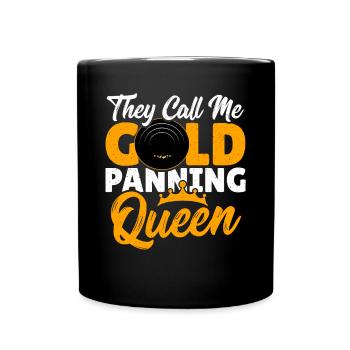 Gold Panning Design for a Gold Digger - Full Colour Mug - black - Front