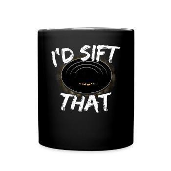 Gold Panning Design for a Gold Digger - Full Colour Mug - black - Front