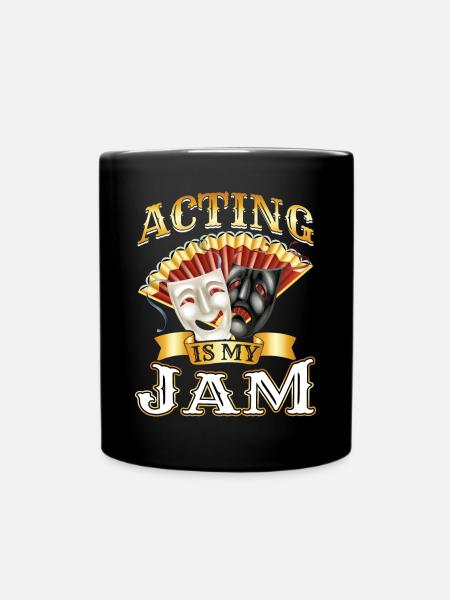 Acting is my passion - Theatre - Full Colour Mug - black