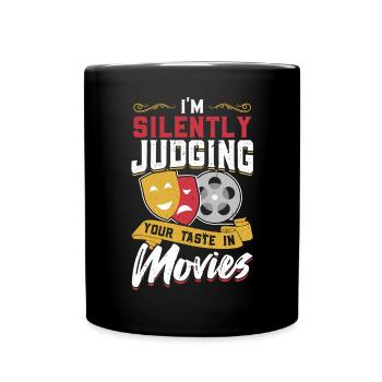 I silently judge your taste in film - Full Colour Mug - black - Front