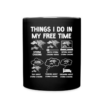 Storm Chaser Hurricane Meteorology - Tasse einfarbig - Schwarz - Vorne