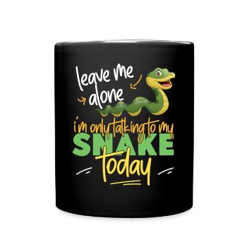 Snake Serpent Leave Me Alone I'm - Full Colour Mug - black - Front