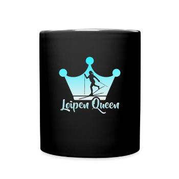 Langläufer Biathlon Skilangläufer - Tasse einfarbig - Schwarz - Vorne