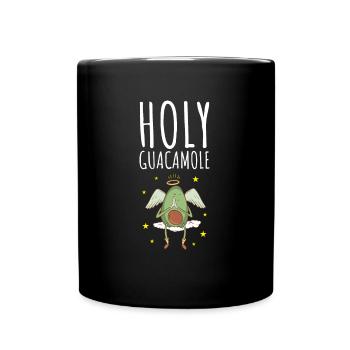 Avocado design for vegetarians and vegans - Full Colour Mug - black - Front