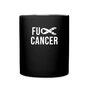 Krebs Tumor Lunge Lungenkrebs - Tasse einfarbig - Schwarz - Vorne