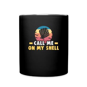 Beach holiday by the sea Design beach motif - Full Colour Mug - black - Front