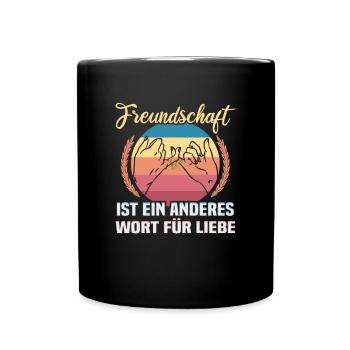 Freundschafts Geschenk für guten Freund - Tasse einfarbig - Schwarz - Vorne