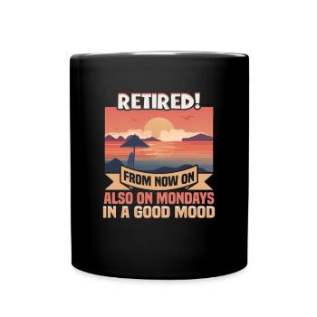 Retirement Gift idea Pensioner Work colleague - Full Colour Mug - black - Front