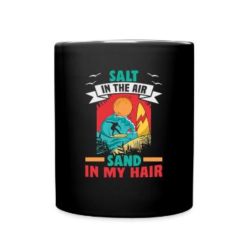 Beach holiday by the sea Design beach motif - Full Colour Mug - black - Front