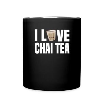 Chai-tee-latte - Tasse einfarbig - Schwarz - Vorne