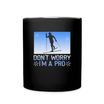 Cross-country biathlon cross-country skiers - Full Colour Mug - black - Front