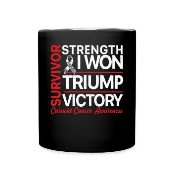 Carcinoid Cancer Survivor Carcinoid Cancer - Full Colour Mug - black - Front