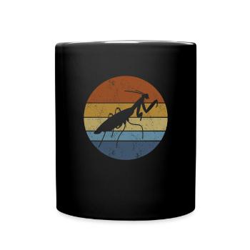 Gottesanbeterin Insektenliebhaber Fangschrecke - Tasse einfarbig - Schwarz - Vorne