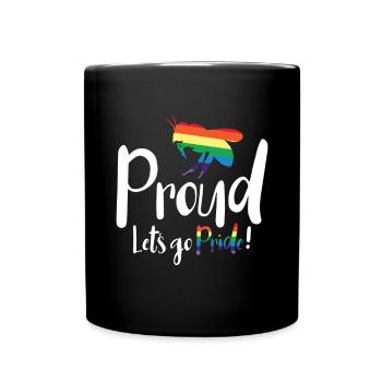 Bee Proud / Gay Pride LGBTQ Design - Tasse einfarbig - Schwarz - Vorne