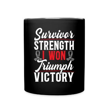 Carcinoid Cancer Survivor Carcinoid Cancer - Full Colour Mug - black - Front