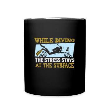 Instructeur de conception de plongée sous-marine Snorkeling - Mug uni - noir - Devant