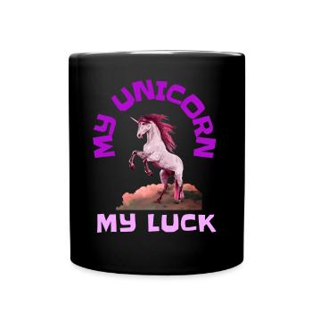 My Unicorn My Happiness Fable Fairy Tale Idée cadeau - Mug uni - noir - Devant