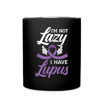 Je ne suis pas paresseux, j’ai une conscience du lupus Lupus Warrior - Mug uni - noir - Devant