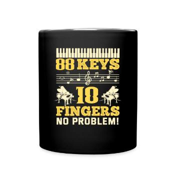 Funny Piano Player Piano Piano Pianist - Full Colour Mug - black - Front