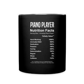 Funny Piano Player Piano Piano Pianist - Full Colour Mug - black - Front