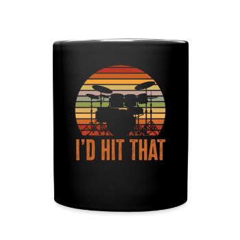 Cadeau de batteur de batterie - Mug uni - noir - Devant