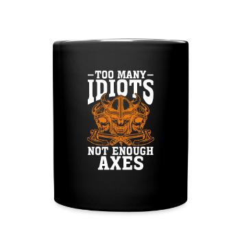 Wikinger Viking Vikings Odin Walhalla Geschenk - Tasse einfarbig - Schwarz - Vorne