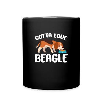 Beagle Hund Hunde Hundeliebhaber Haustier Geschenk - Tasse einfarbig - Schwarz - Vorne