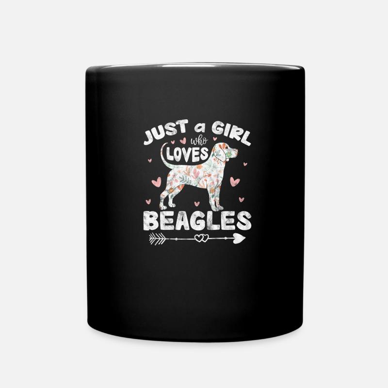 Beagle - Tasse einfarbig - Schwarz