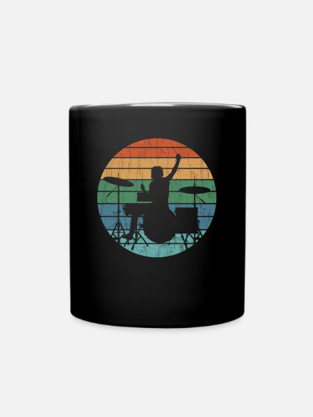 Schlagzeug Schlagzeuger Geschenk - Tasse einfarbig - Schwarz